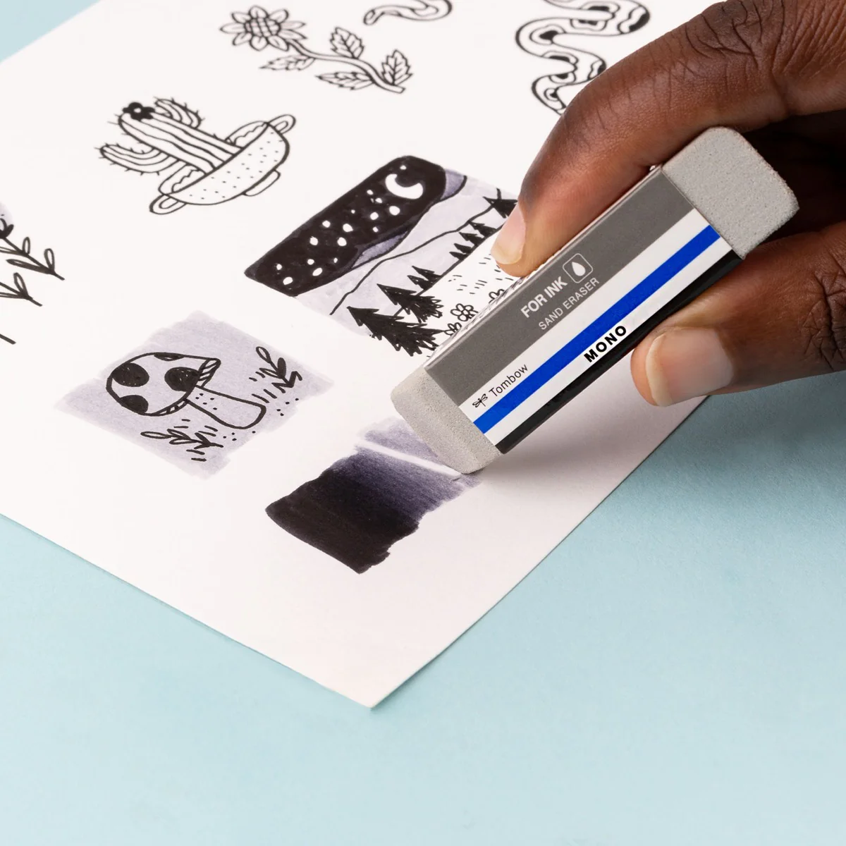 MONO Sand Colored Pencil Eraser 2pk - Image 4