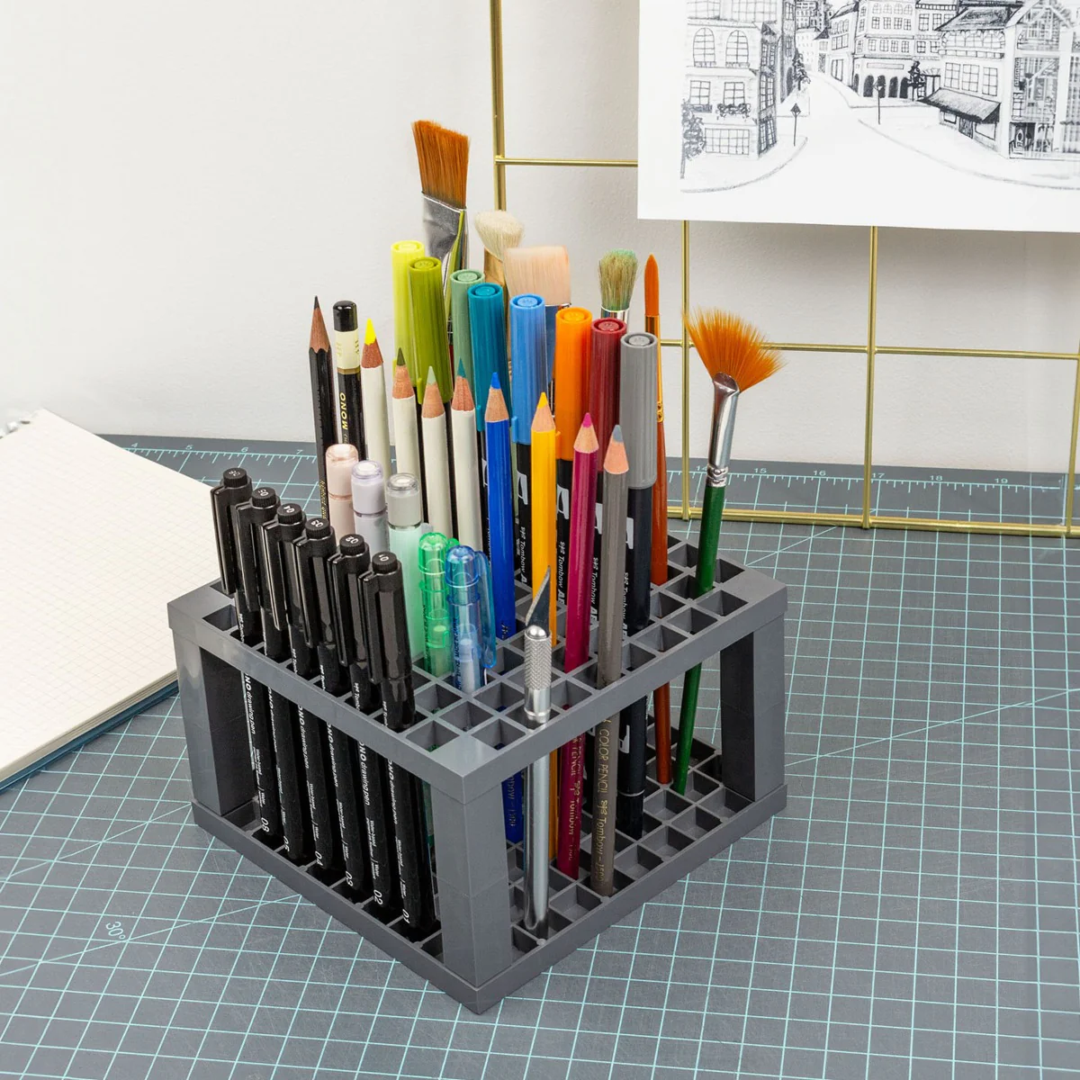 Dual Brush Pen Desk Stand - Image 5