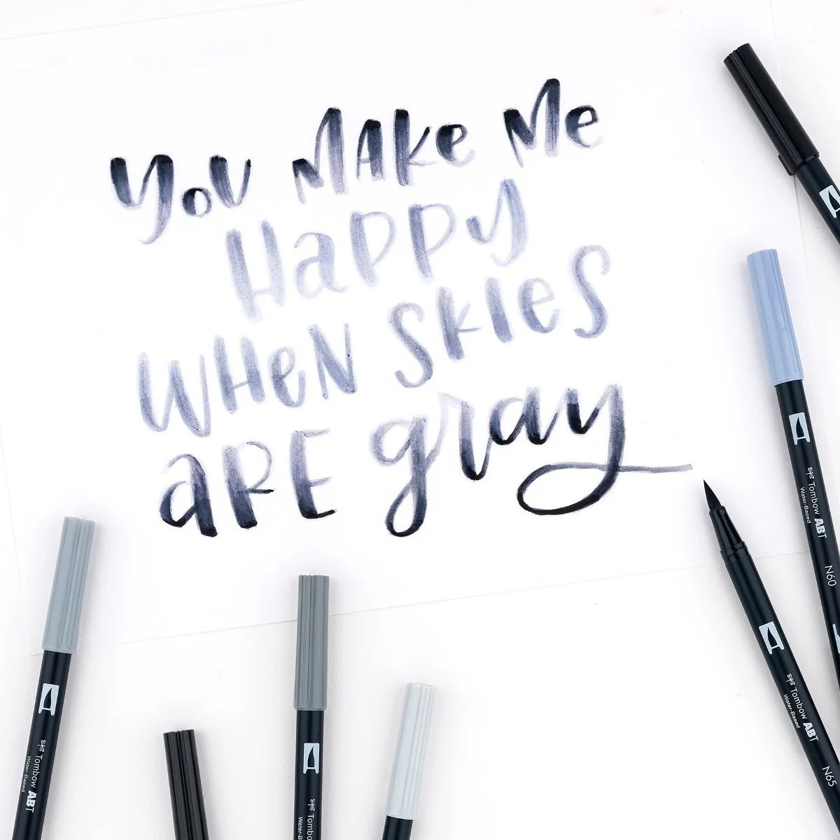 Dual Brush Pen Art Markers, Grayscale, 10-Pack - Image 8