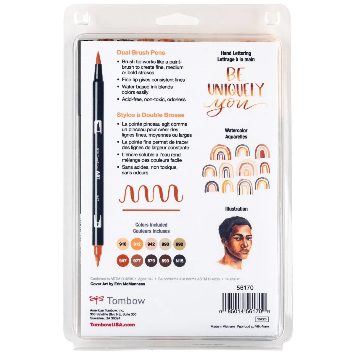 Dual Brush Pen Art Markers, Portrait, 10-Pack - Image 11