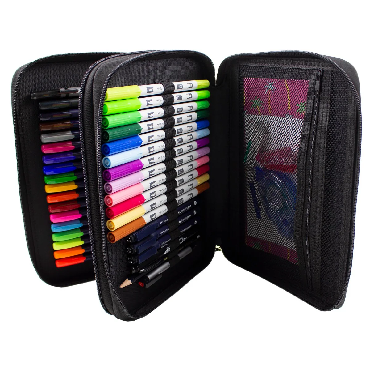 Tombow Zippered Marker Storage Case, Black - Image 8